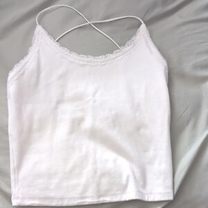 American Eagle Outfitters White Lace Cami